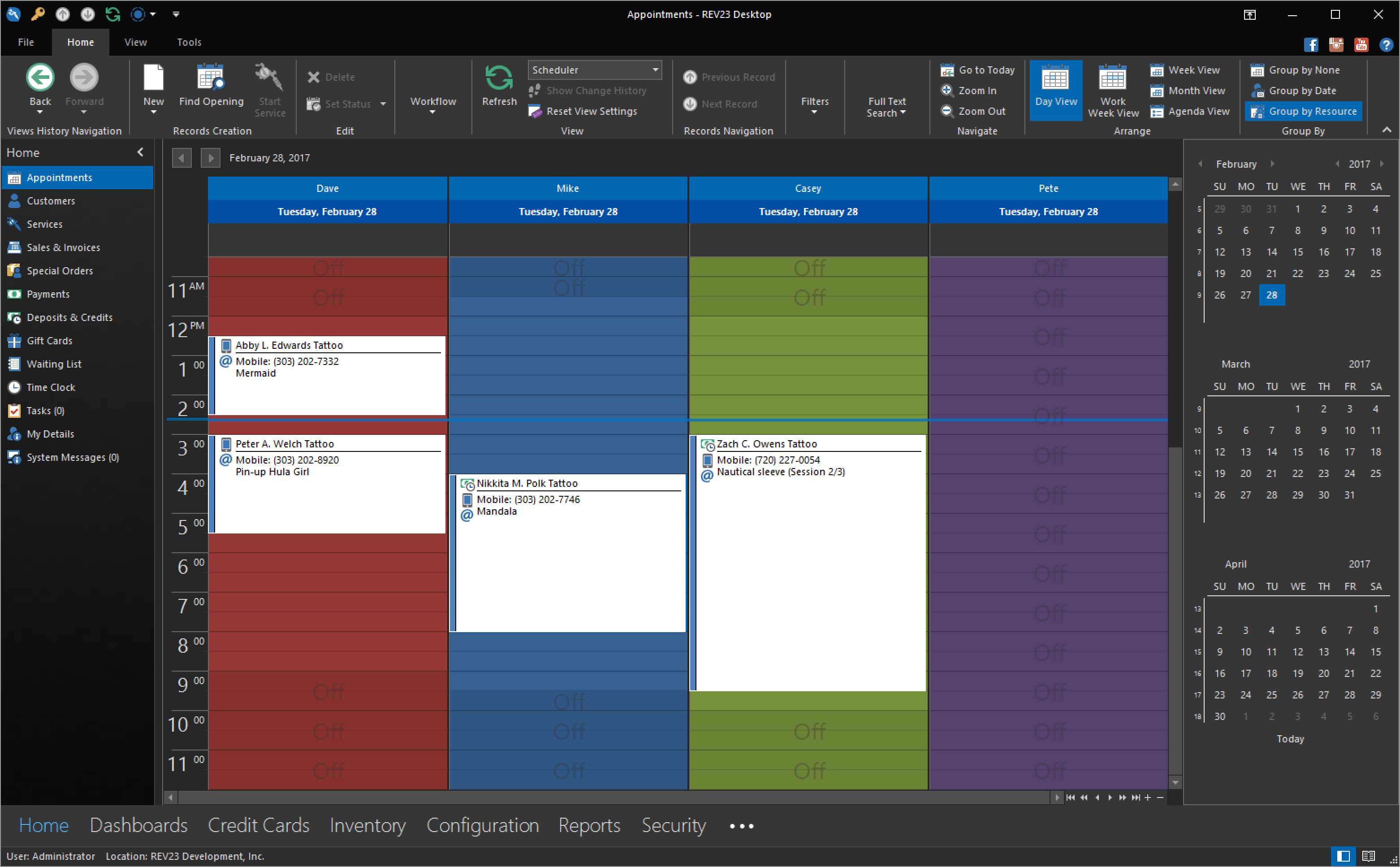 REV23 Desktop - Tattoo Studio Software for Microsoft Windows